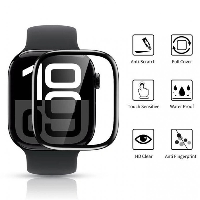 Tech-Protect Glass Flex+ THP4226 Υβριδικό Γυαλί για Huawei Watch Fit 3 / 4 (2 τεμ.), Μαύρο