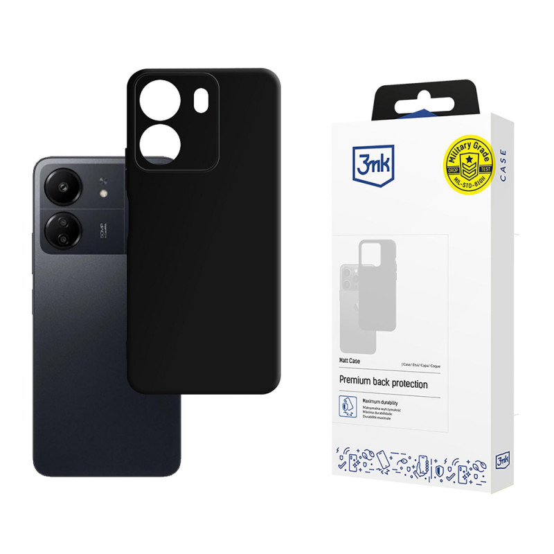 Θήκη 3MK Matt για Xiaomi Redmi 13C / POCO C65, Μαύρη