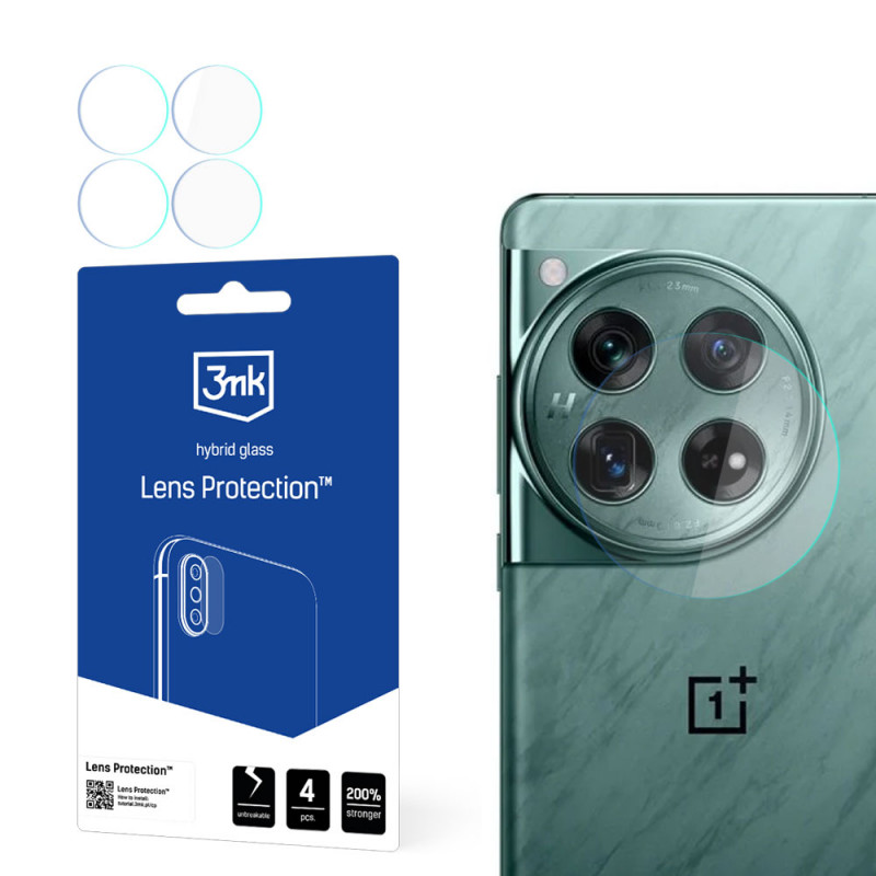 3MK Lens Protection Hybrid Γυαλί Προστασίας Φακού Κάμερας για OnePlus 12 5G (4 τεμ.)