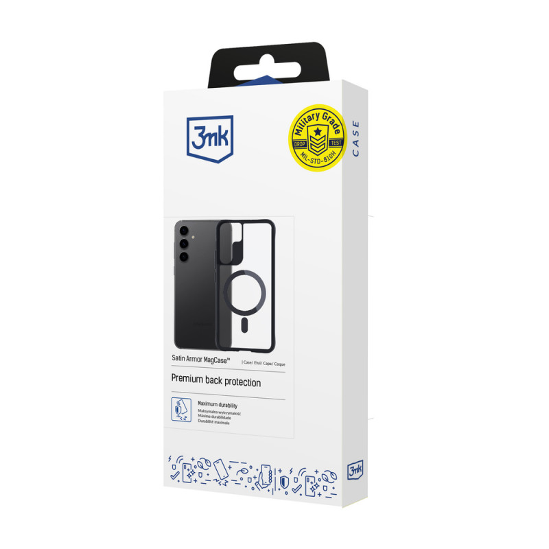 Θήκη smartphone 3MK Satin Armor MagCase 156089-0 MagSafe για Samsung Galaxy S24+, διαφανής