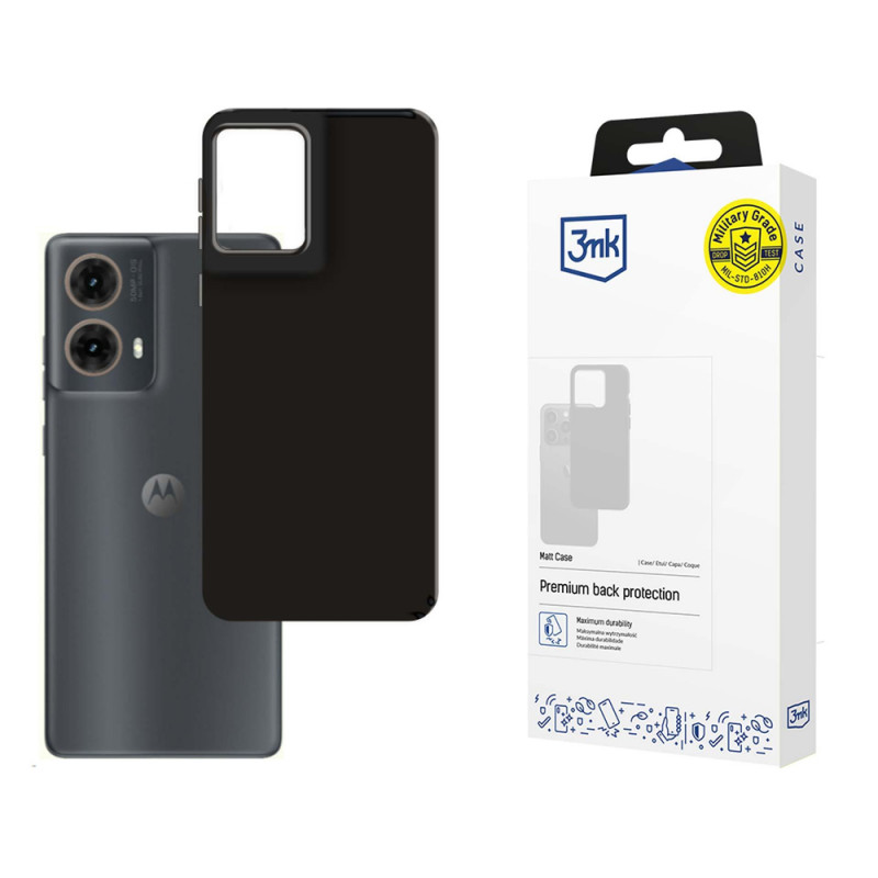 Θήκη 3MK Matt Case για Motorola Moto G85, Μαύρη