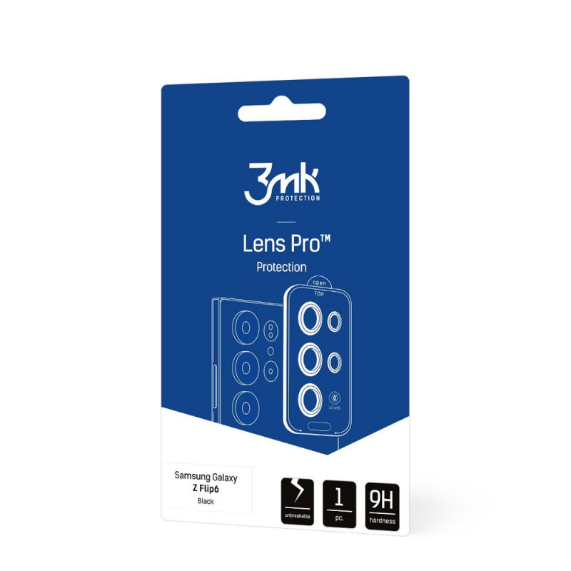 3MK Lens Protection Pro Προστατευτικό Φακού Κάμερας από Σκληρυμένο Γυαλί για Samsung Galaxy Z Flip 6, Μαύρο