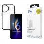 Θήκη 3mk Satin Armor Case+ για Apple iPhone 16 Plus, Διάφανη με Μαύρο Πλαίσιο