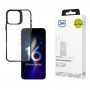Θήκη 3mk Satin Armor Case+ για Apple iPhone 16 Pro Max, Διαφανής με Μαύρο Πλαίσιο