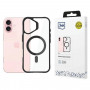 Θήκη 3mk Satin Armor MagCase με MagSafe για Apple iPhone 16 Plus (W-3SAMaCa-AiP16Plu-0), Διάφανη με Μαύρο Πλαίσιο