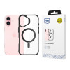 Θήκη 3mk Satin Armor MagCase με MagSafe για Apple iPhone 16 (W-3SAMaCa-AiP16-0), Διάφανη με Μαύρο Πλαίσιο