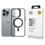 Θήκη 3mk Satin Armor MagCase με MagSafe για Apple iPhone 16 Pro Max (W-3SAMaCa-AiP16PM-0), Διάφανη με Μαύρο Πλαίσιο