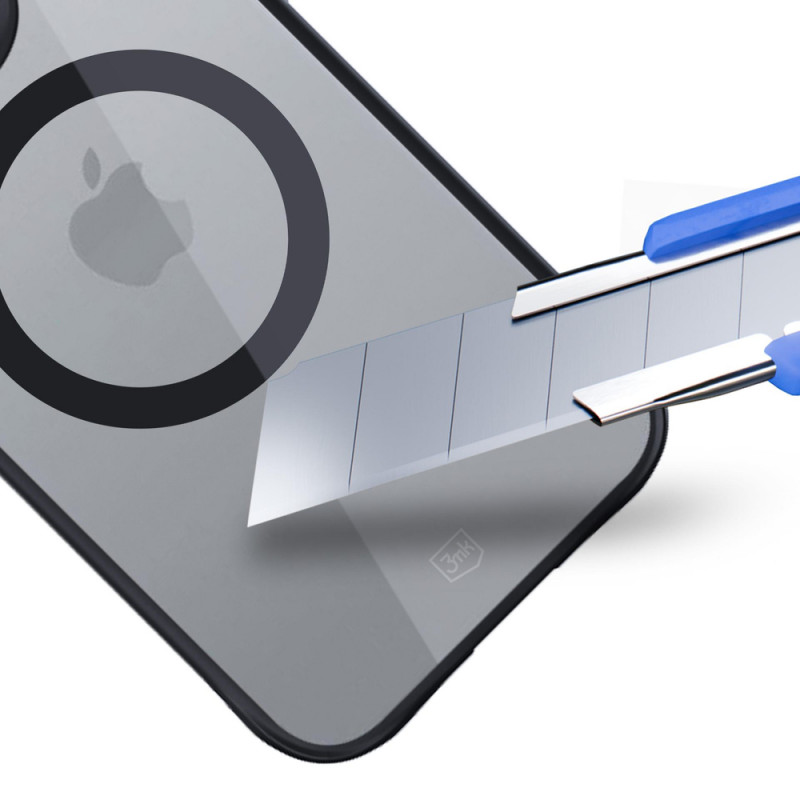Θήκη 3mk Satin Armor MagCase με MagSafe για Apple iPhone 16 Pro Max (W-3SAMaCa-AiP16PM-0), Διάφανη με Μαύρο Πλαίσιο