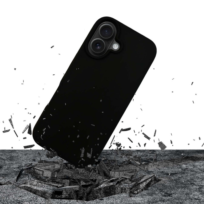 Θήκη σιλικόνης 3mk για Apple iPhone 16 Plus, μαύρη