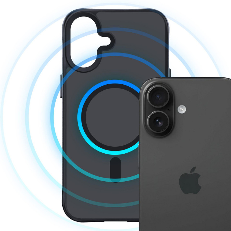 Θήκη 3mk Smoke MagCase με MagSafe για Apple iPhone 16 Plus (W-3SmoMaCa-AiP16Plu-0), Ημιδιαφανής