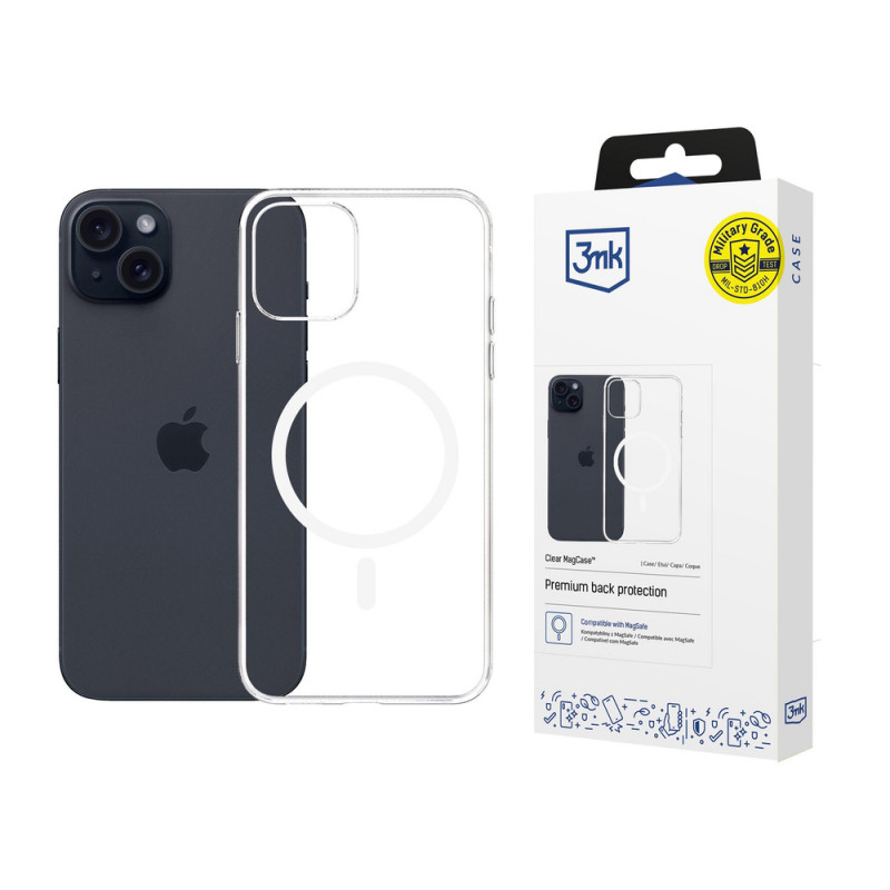 3mk Clear MagCase για Apple iPhone 15, Διάφανη