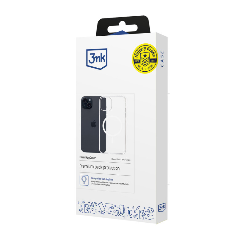 3mk Clear MagCase για Apple iPhone 15 Plus, Διάφανη