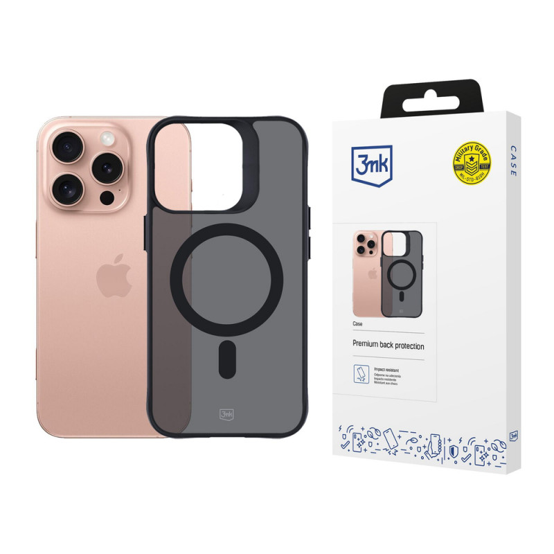 Θήκη 3mk Smoke MagCase με MagSafe για Apple iPhone 16 Pro, Ημιδιαφανής
