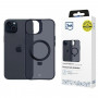 Θήκη smartphone 3MK Smoke Case Mag&Stand MagSafe με βάση για Apple iPhone 15 Plus, μαύρη