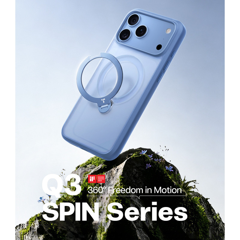 Θήκη TORRAS Ostand Q3 Spin για Apple iPhone 18 Pro Max / 17 Pro Max, MagSafe, Μπλε