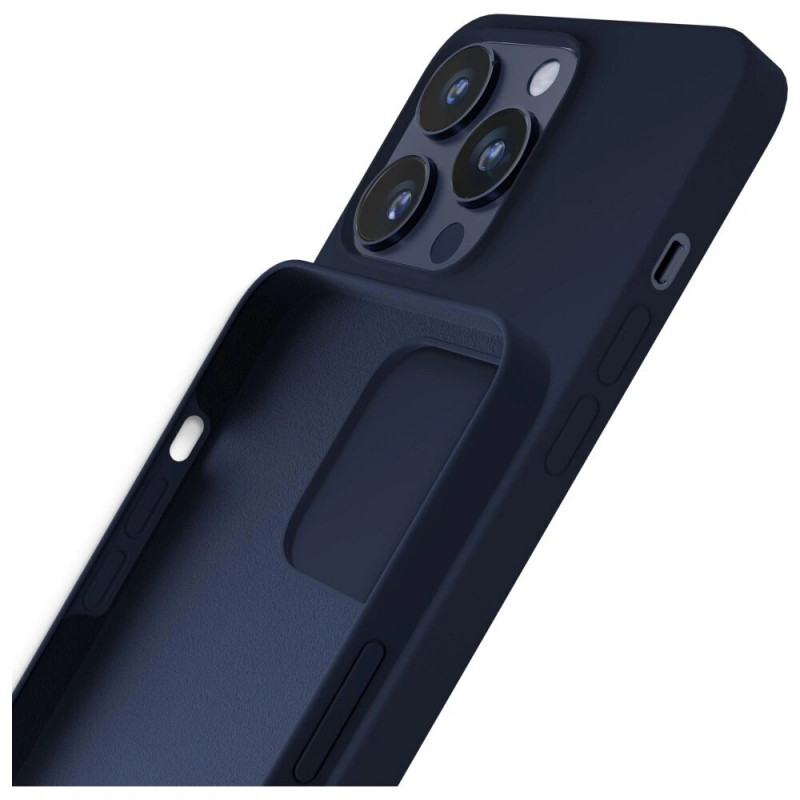 Θήκη σιλικόνης 3MK για Apple iPhone 16 Pro Max, μπλε ναυτικό