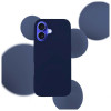 Θήκη σιλικόνης 3MK για Apple iPhone 16 Plus, μπλε ναυτικό