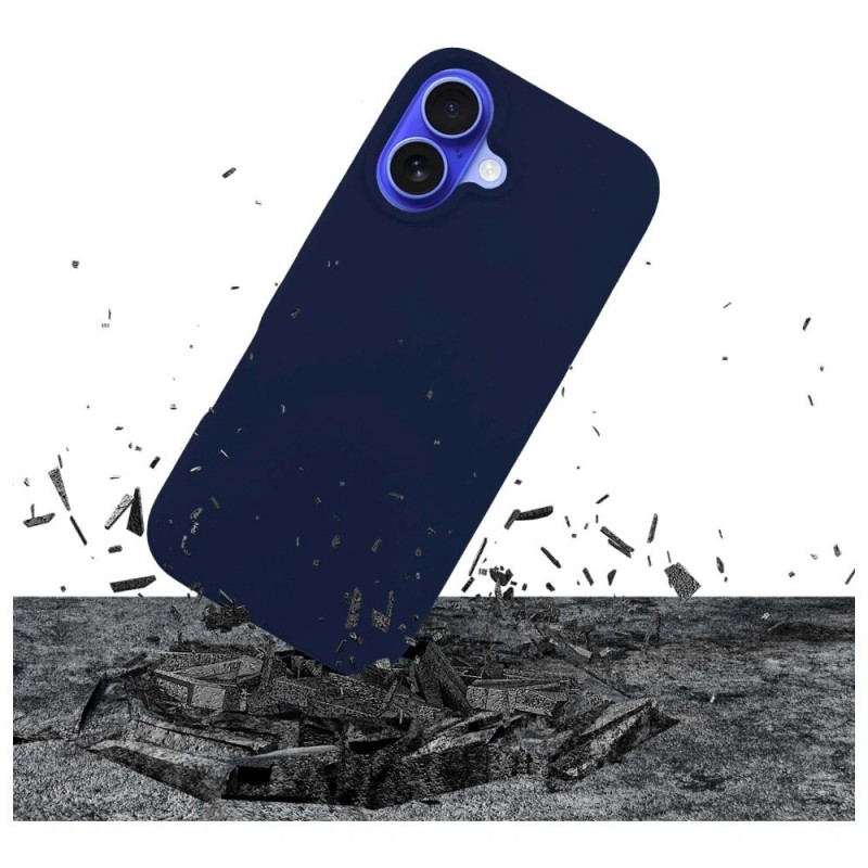Θήκη σιλικόνης 3MK για Apple iPhone 16 Plus, μπλε ναυτικό