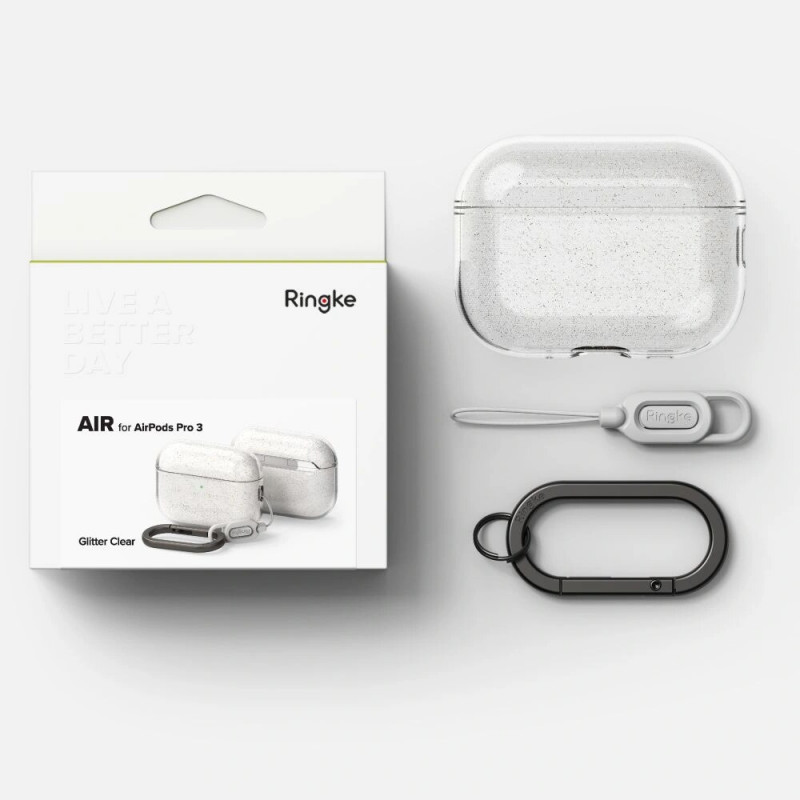 Θήκη Ringke Air για Apple AirPods Pro 3, Διαφανής με Γκλίτερ