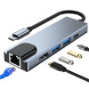 Tech-Protect V3 5in1 USB-C hub, γκρι