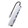Tech-Protect V4 6-in-1 USB-C hub, γκρι