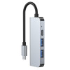 Tech-Protect V2 4-in-1 USB-C hub, γκρι