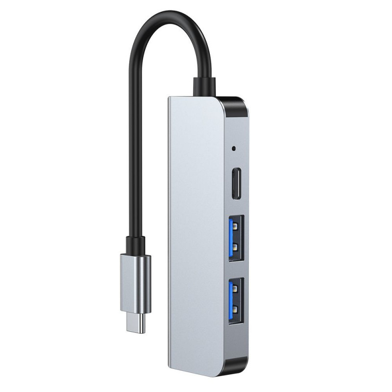 Tech-Protect V2 4-in-1 USB-C hub, γκρι