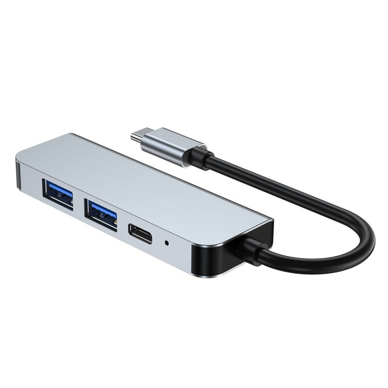 Tech-Protect V2 4-in-1 USB-C hub, γκρι