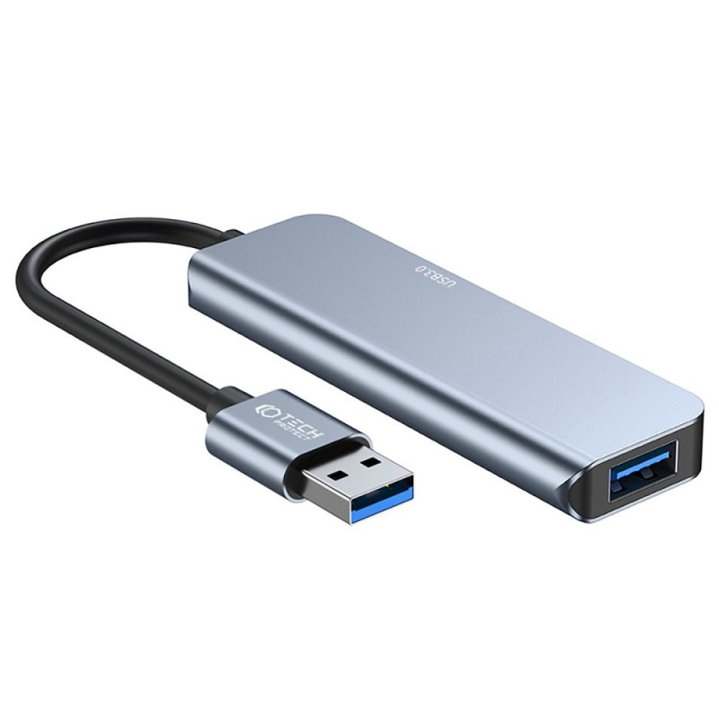 Tech-Protect V0-HUB 5in1 USB-A hub, γκρι