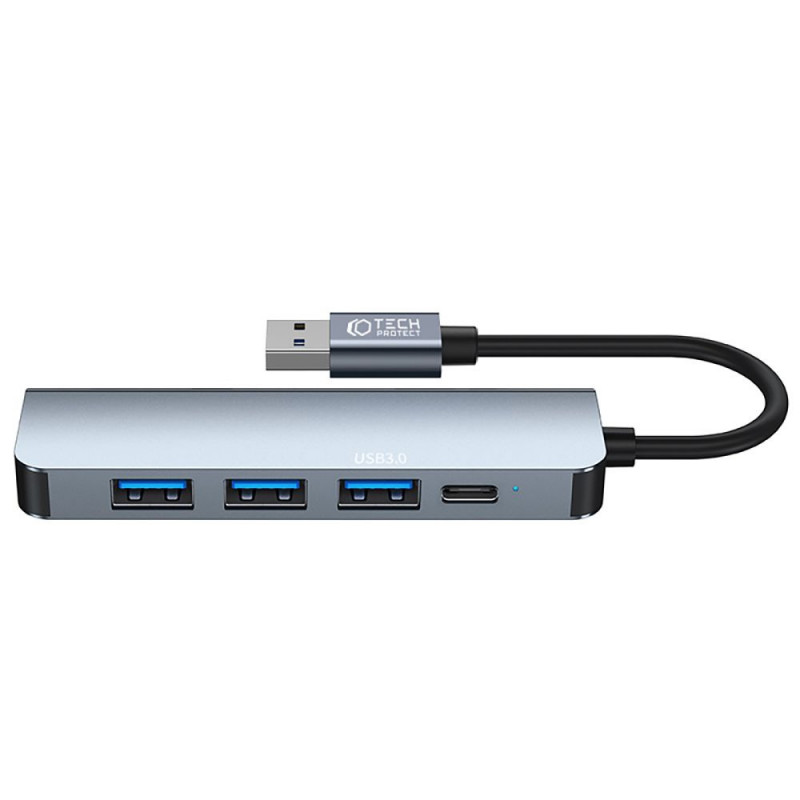 Tech-Protect V0-HUB 5in1 USB-A hub, γκρι