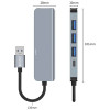 Tech-Protect V0-HUB 5in1 USB-A hub, γκρι