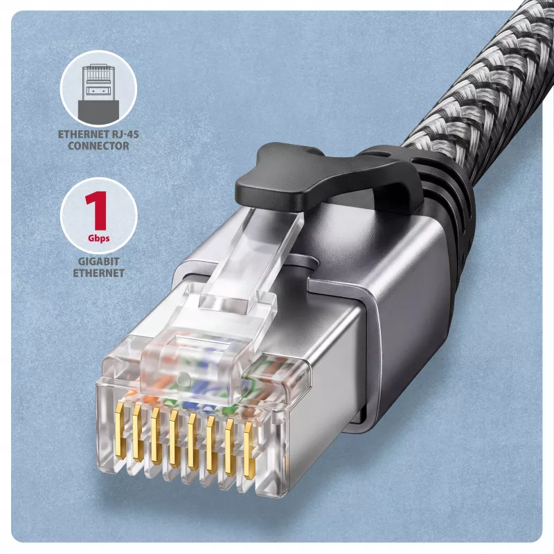 Goobay Προσαρμογέας AXAGON ADE-AM20 USB-A σε Gigabit Ethernet με ενσωματωμένο καλώδιο CAT6 2 m