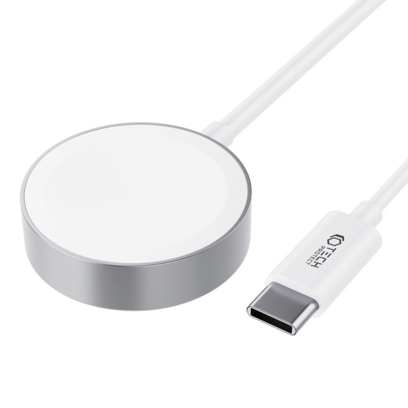 Tech-Protect UltraBoost μαγνητικός φορτιστής για Apple Watch, USB-C, 120 cm, λευκός