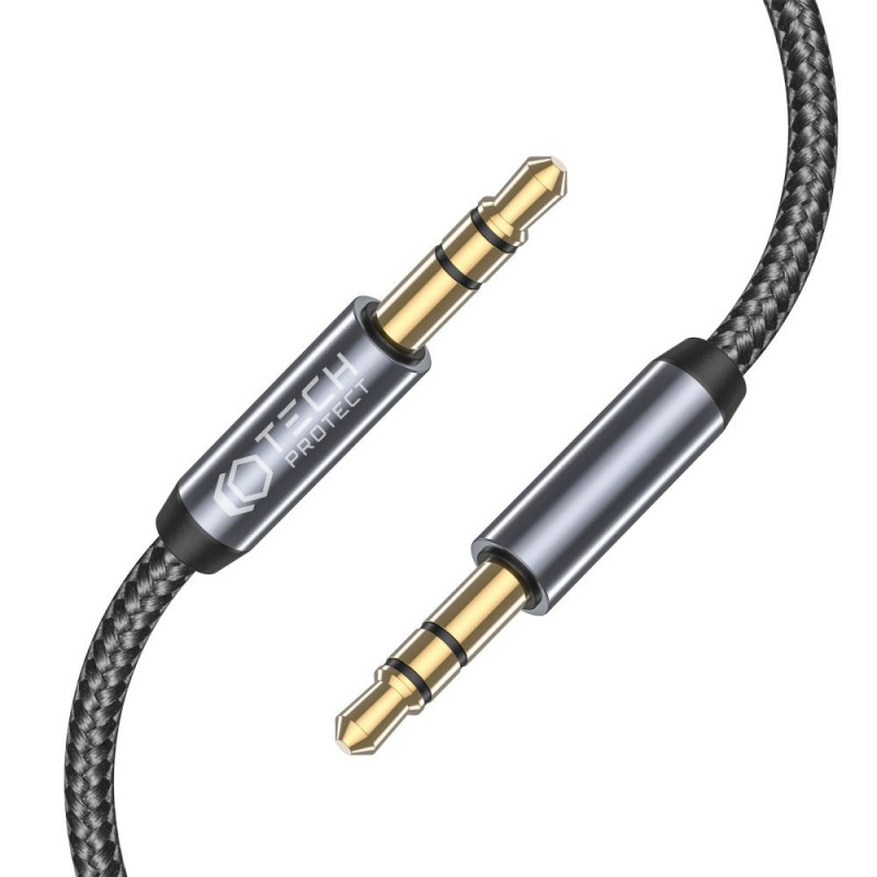 Καλώδιο Tech-Protect UltraBoost 3.5 mm mini jack σε 3.5 mm mini jack, 1.5 m, μαύρο