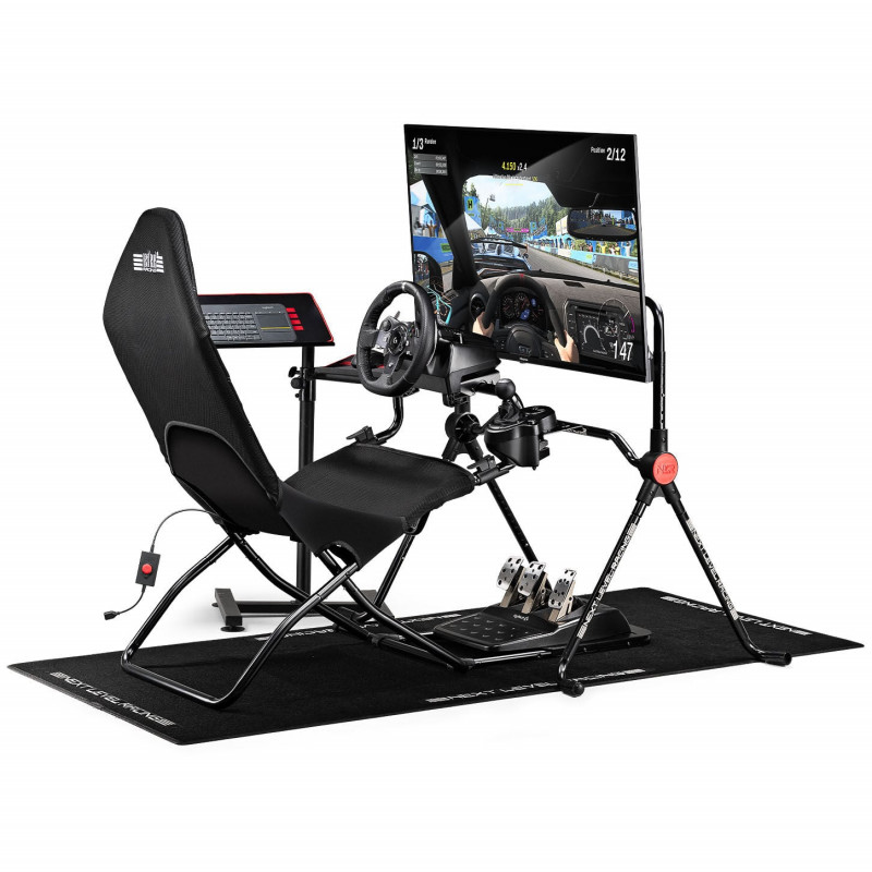 Next Level Racing GTLite Air πτυσσόμενο cockpit αγώνων, πλέγμα SIMAERO, μαύρο
