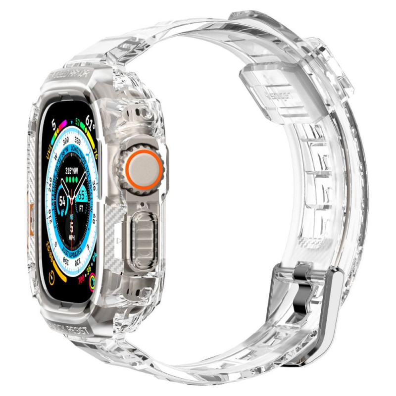 Θήκη με λουρί Spigen Rugged Armor Pro για Apple Watch Ultra 49 mm, Crystal Clear