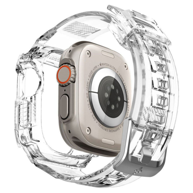 Θήκη με λουρί Spigen Rugged Armor Pro για Apple Watch Ultra 49 mm, Crystal Clear