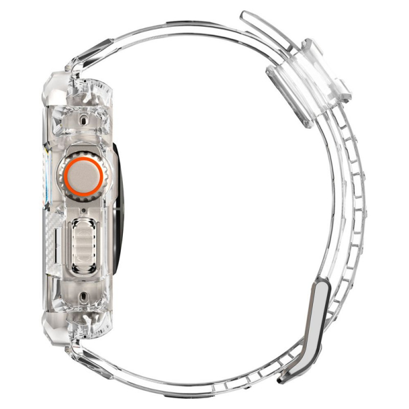 Θήκη με λουρί Spigen Rugged Armor Pro για Apple Watch Ultra 49 mm, Crystal Clear