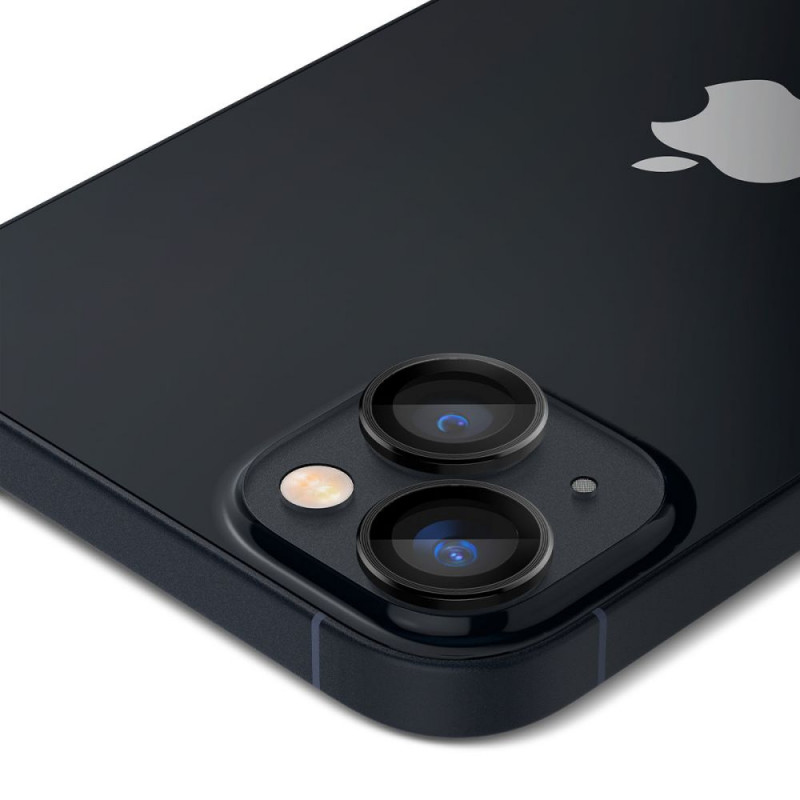 Spigen Optik.tR EZ Fit Προστατευτικό Φακού Κάμερας για Apple iPhone 14 / 14 Plus / 15 / 15 Plus, Μαύρο (2 τεμ.)
