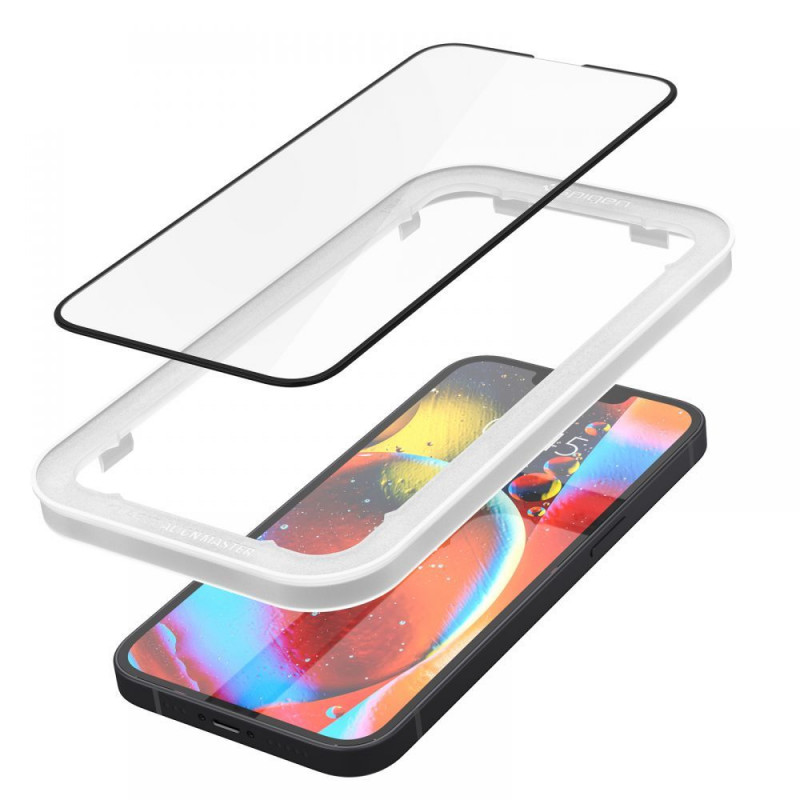 Spigen ALM Glass FC Ενισχυμένο Γυαλί για Apple iPhone 13 / 13 Pro / 14, Μαύρο