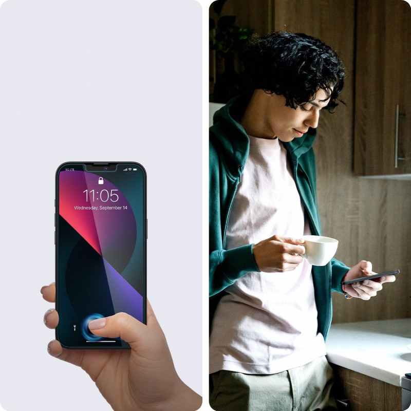 Spigen GLAS.tR EZ Fit Διαφανές Σκληρυμένο Γυαλί για Apple iPhone 13 / 13 Pro / 14 / 16e / 17e
