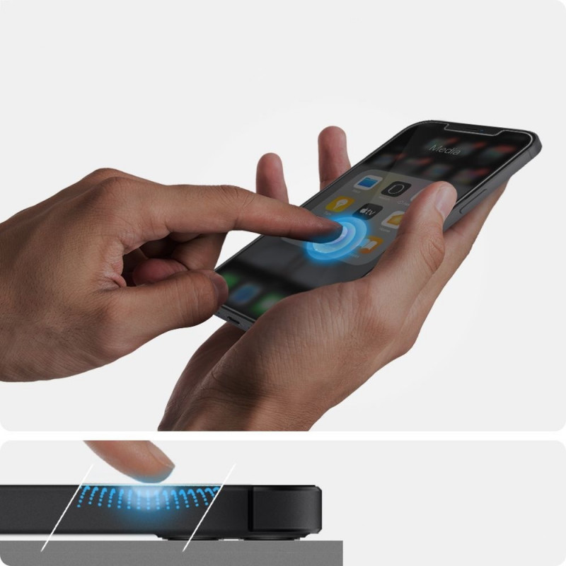 Spigen GLAS.tR EZ Fit Ενισχυμένο Γυαλί για Apple iPhone 12 / 12 Pro (2 τεμ.)