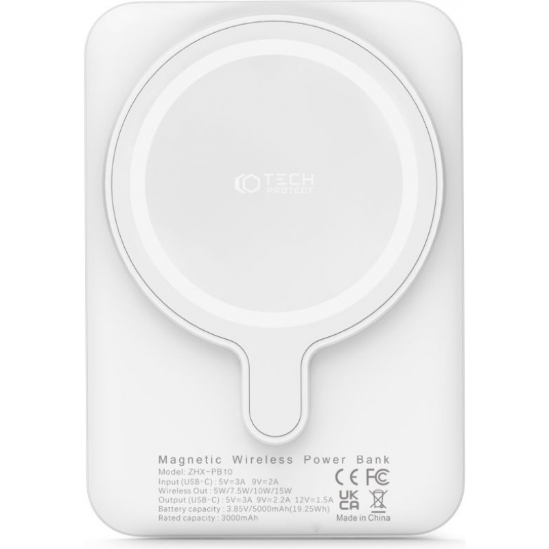 Tech-Protect PB10 LifeMag MagSafe Power Bank 5000 mAh 15 W (THP1282WHT), Λευκό