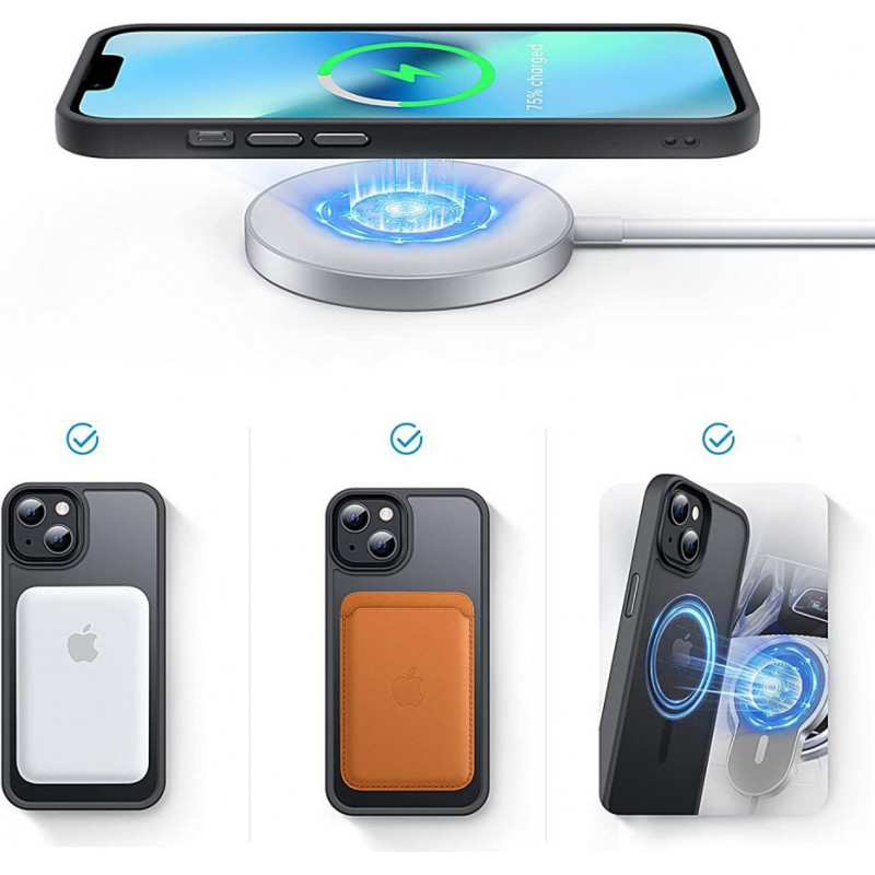 Θήκη Tech-Protect Magmat MagSafe για Apple iPhone 14 Pro Max (THP1341), Μαύρο/Διάφανο