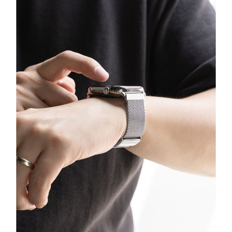 Ringke Metal One Mesh RGK12091 Λουράκι Apple Watch, 44/45/46/49 mm, ασημί