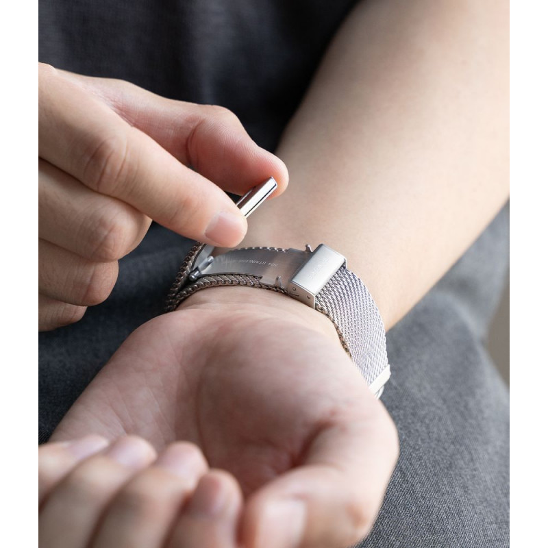 Ringke Metal One Mesh RGK12091 Λουράκι Apple Watch, 44/45/46/49 mm, ασημί