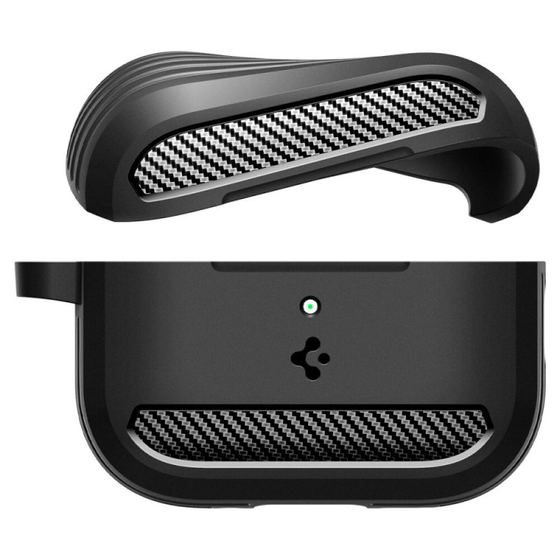 Θήκη Spigen Rugged Armor ACS09822 για Apple AirPods Pro 3, μαύρη ματ
