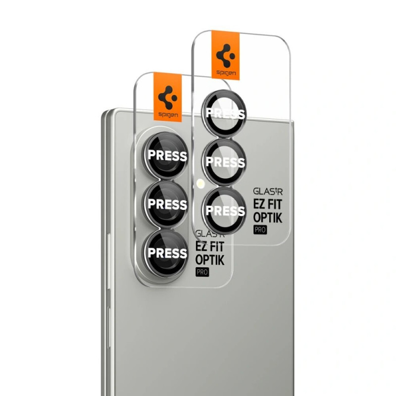 Spigen Optik Pro HD Glas.tR EZ Fit AGL09581 Προστατευτικό κάμερας για Samsung Galaxy Z Fold 7 / 8 Ultra, μαύρο (2 τεμ.)