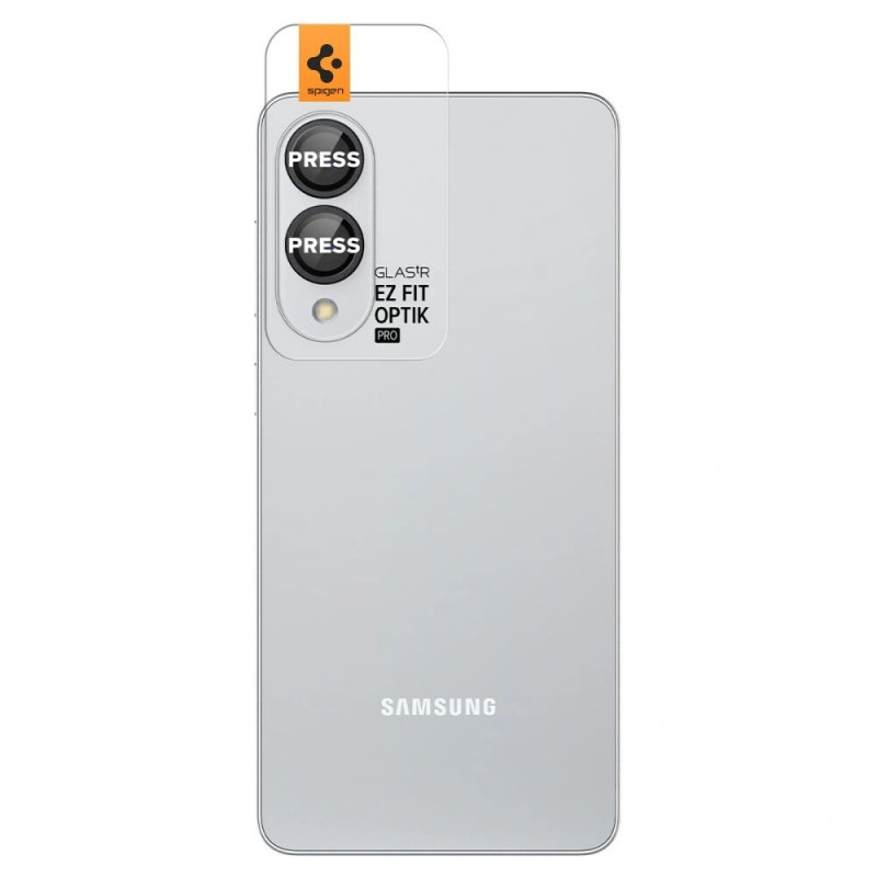 Spigen Optik Pro Glas.tR EZ Fit AGL09413 Προστατευτικό Κάμερας για Samsung Galaxy S25 Edge, Μαύρο (2 τεμ.)