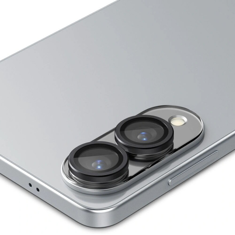 Spigen Optik Pro Glas.tR EZ Fit AGL09413 Προστατευτικό Κάμερας για Samsung Galaxy S25 Edge, Μαύρο (2 τεμ.)